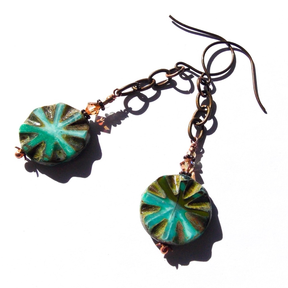 Boho gypsy tribal earrings festival hippie jewelry